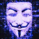 hacker mask code background