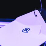 phishing email on keyboard