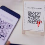 a cell phone scanning a QR code