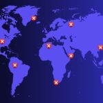 cyber threats world map