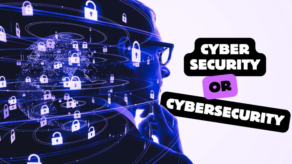 person thinking about whether the word is cybersecurity or cyber security