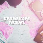 world map with travel items