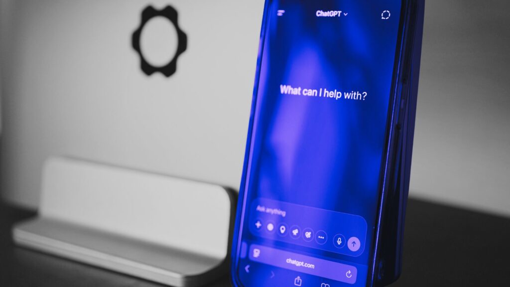 ChatGPT app open on smart phone