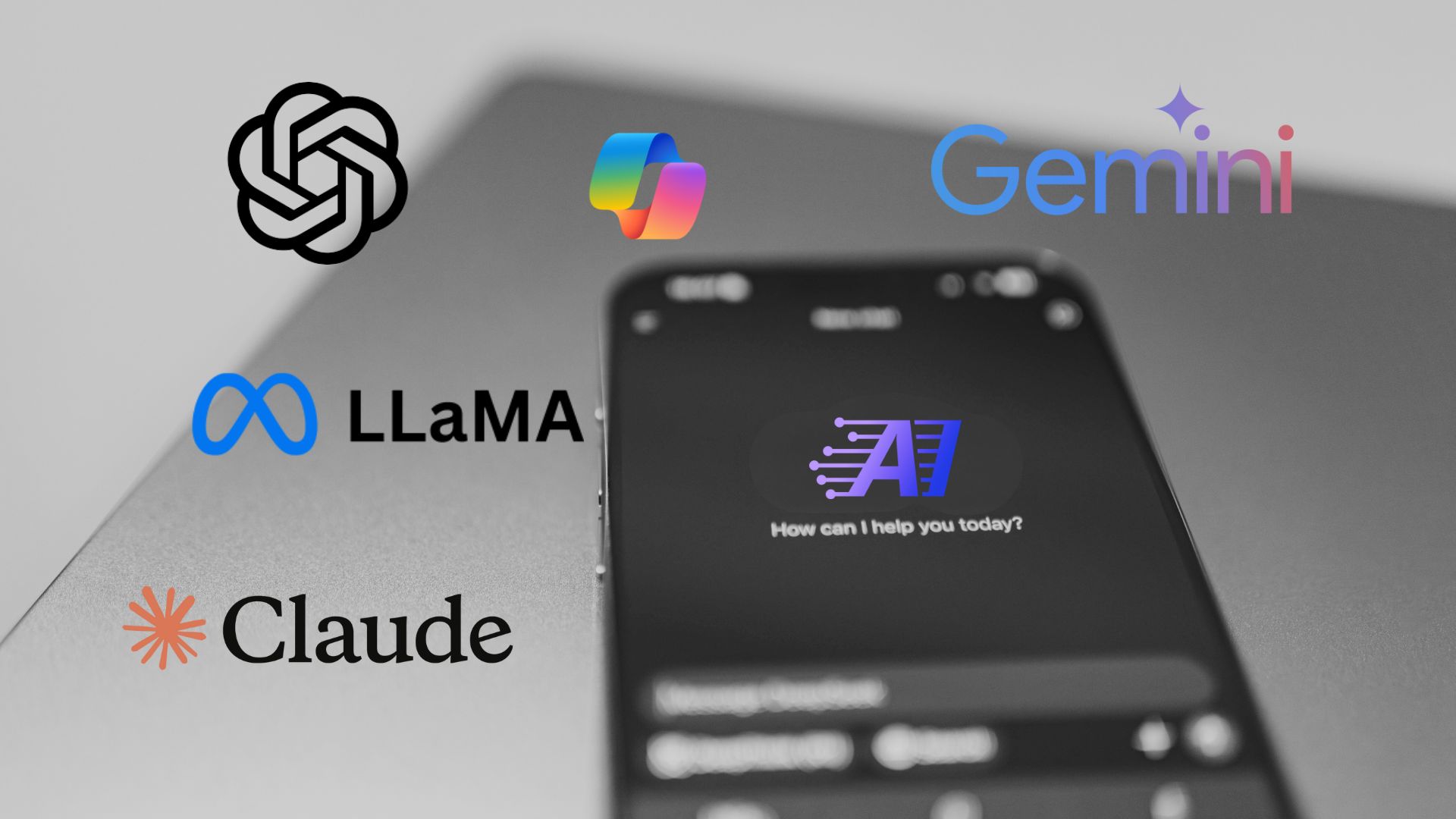 AI app on phone surrounded by other popular AI tools