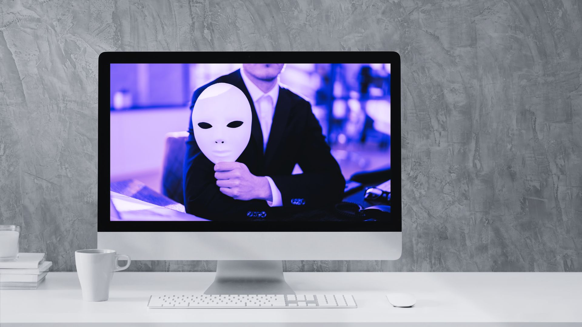 Computer screen of deepfake