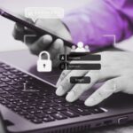Person logging into their account and enabling MFA